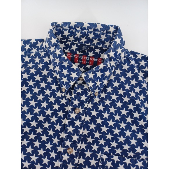 CO Other - Boston Prepatory Co Mens XL USA Flag Long Sleeve Button-Down